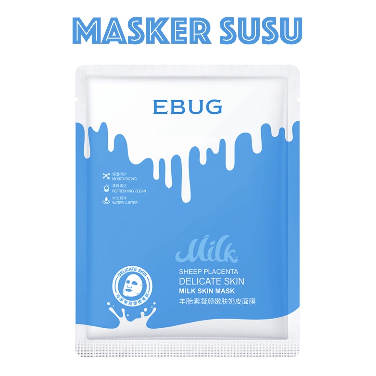 EBUG Susu Cows Milk Facial Sheet Mask Masker Wajah BQ045