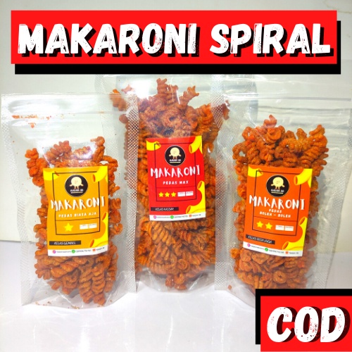 

( PROMO!! ) MAKARONI SPIRAL PEDAS BUBUK CABE & BALADO / CEMILAN PEDAS ( 30gr - 100gr )