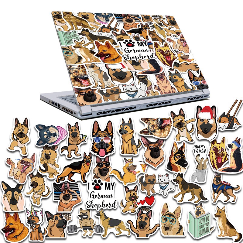 50 German Corgi Shepherd Luggage Trolley Case Laptop Graffiti Stickers Cartoon Series Waterproof Stickers