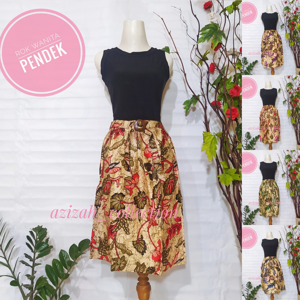 Rok Batik Bawahan Wanita Bahan Rayon Adem Enak Dipakai Motif