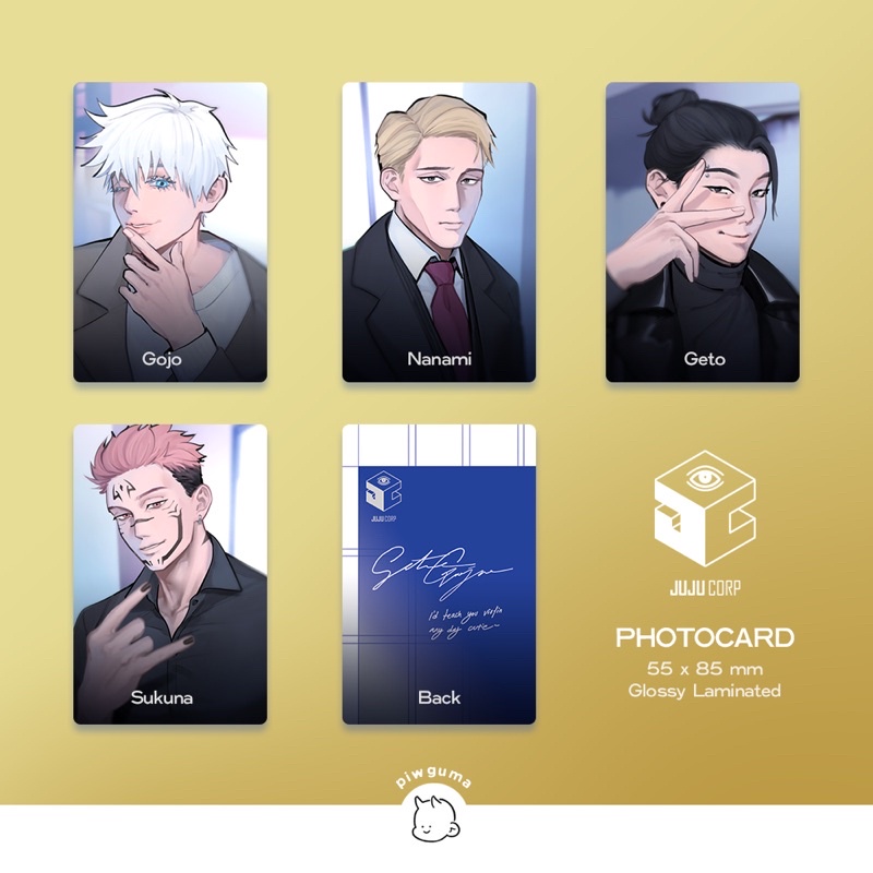 JUJUTSU KAISEN PHOTOCARD PC Gojo Satoru Nanami Kento Geto Suguru Ryomen Sukuna