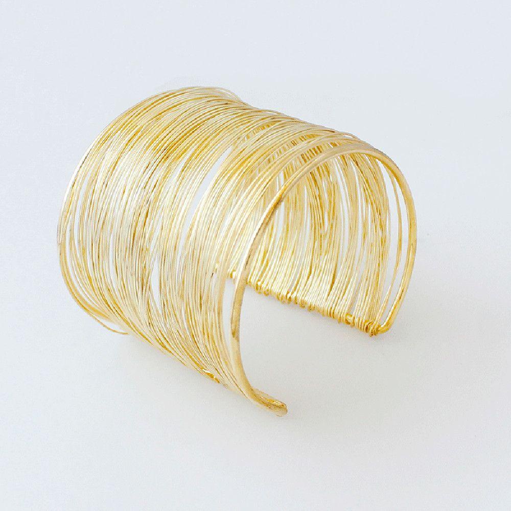 Preva Gelang Metal Open Bangle Open Gelang Lebar Cuff Bangle