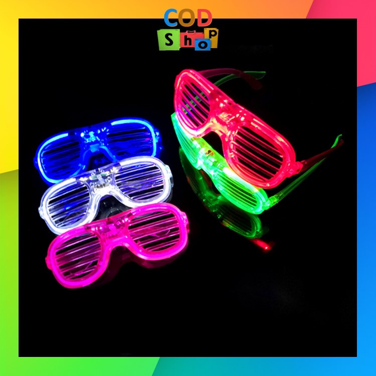 COD - F5485 Kacamata LED Colorful / Kacamata Pesta Party / Kacamata Pesta / Kacamata Lampu LED Luminous / Kacamata DJ