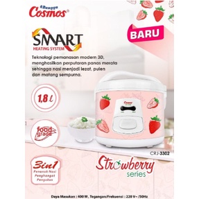 Cosmos Magic Com 1.8 Liter CRJ-3302S Rice Com Strawberry Series CRJ-3302 S / CRJ3302S / CRJ3302 S / CRJ 3302 S