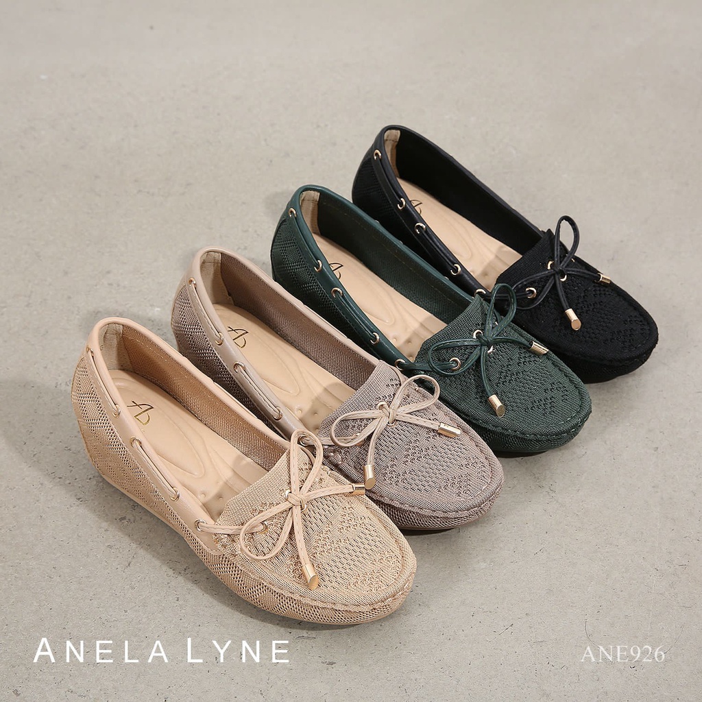 ANELA LYNE BLAISE SEPATU WEDGES KANVAS ANE926 ORIGINAL