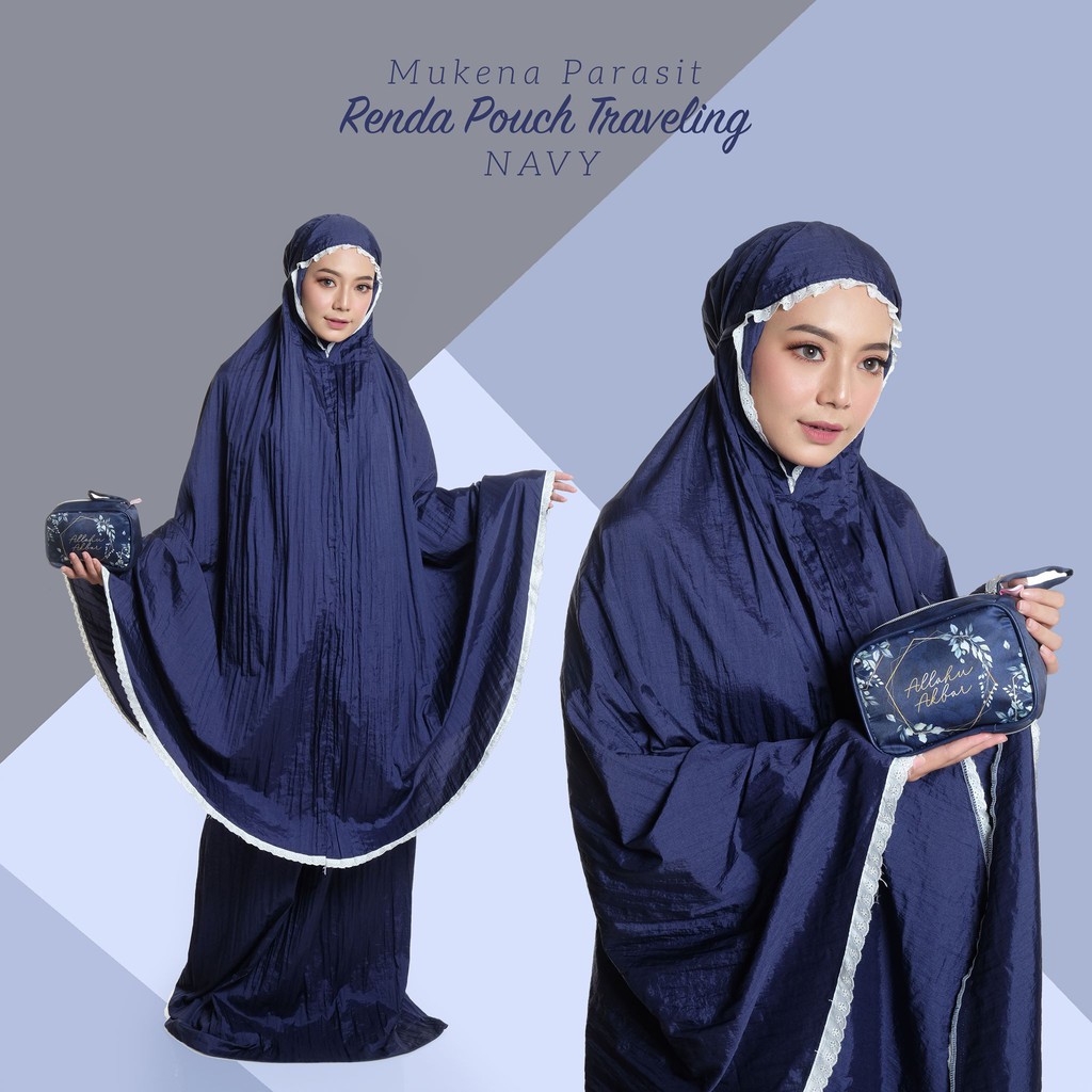 Mukena Dewasa Parasit Renda Pouch Traveling (JUMBO)