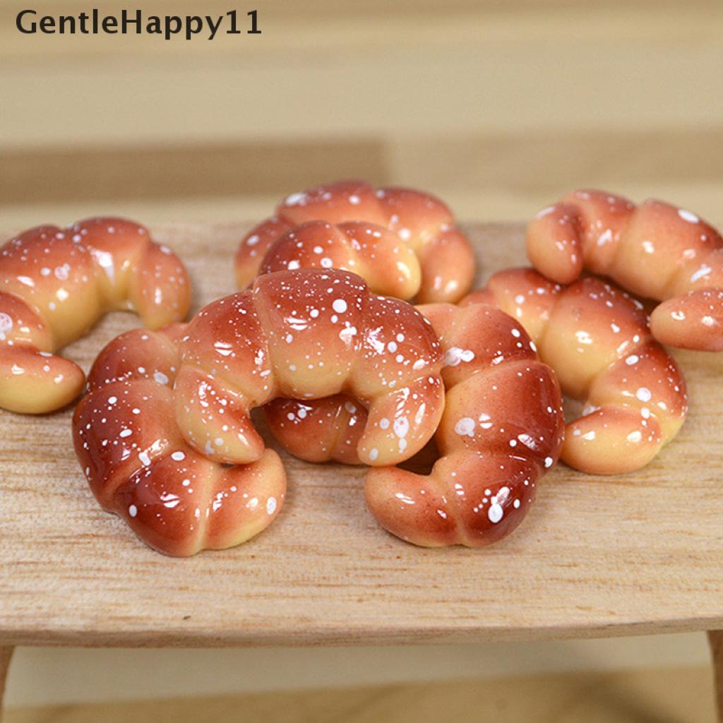 Gentlehappy 5pcs / Set Mainan Miniatur Roti Untuk Aksesoris Dapur Rumah Boneka