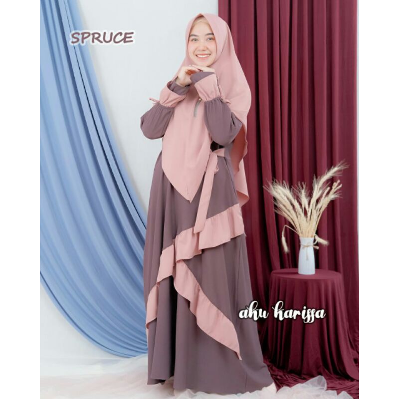 Kiandari Dress Set Hijab ORI Aku Karissa Gamis set Hijab Murh Aku Karissa