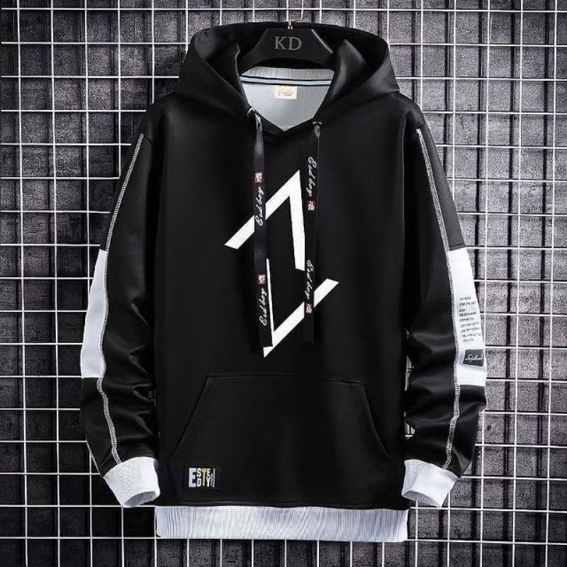 sweater hoodie pria terlaris motif av lengan panjang ukuran m l xl