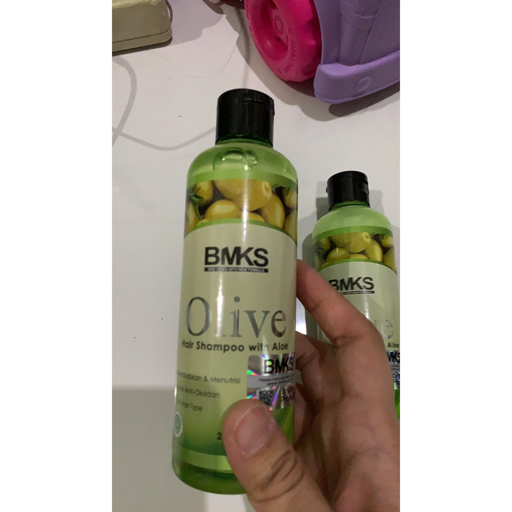 [ORI] Shampo Penumbuh Rambut Herbal dari Zaitun dan Lidah Buaya Menyuburkan Menutrisi | BMKS Olive