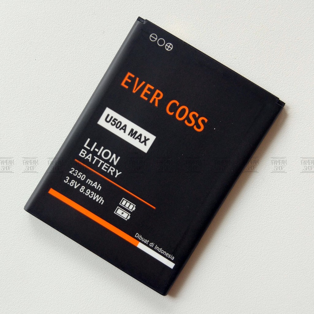 Baterai Evercoss U50A MAX Double Power Batre Batrai Battery HP Dual U 50 Evercross Cross