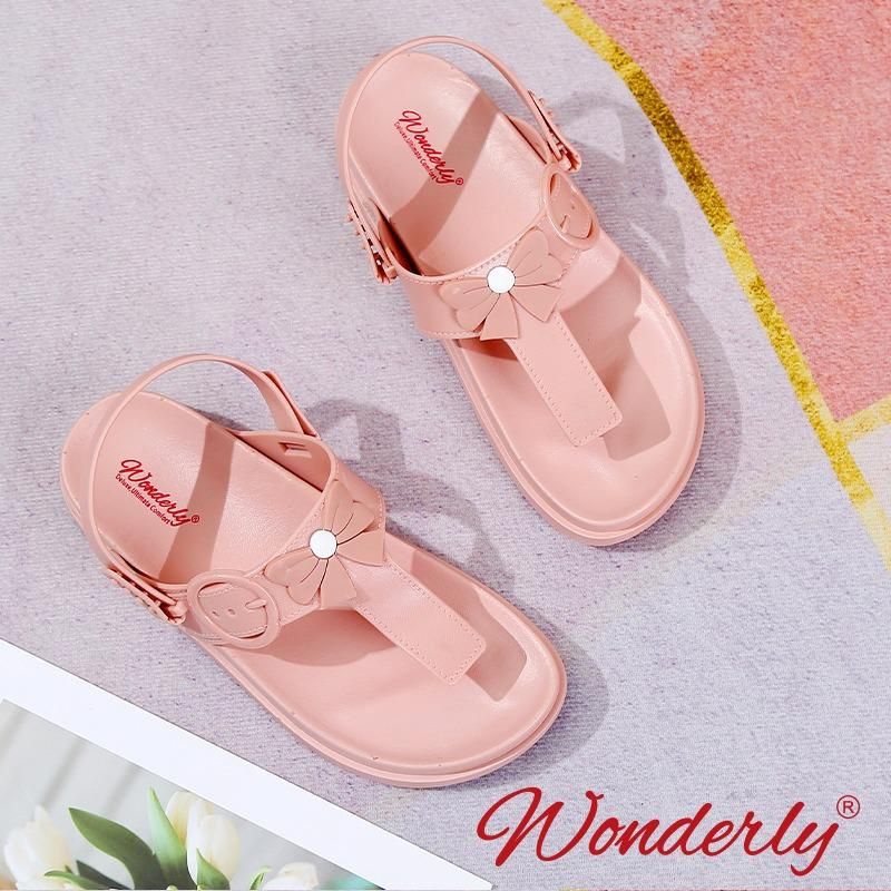 2025-2 [WONDERLY] Sandal Wanita Tali Jelly Sendal Wanita Karet Tali Wonderly Sendal Tali Wanita Sandal Flatbed Sandal Jepit Tali Sandal Pita Sandal Santai