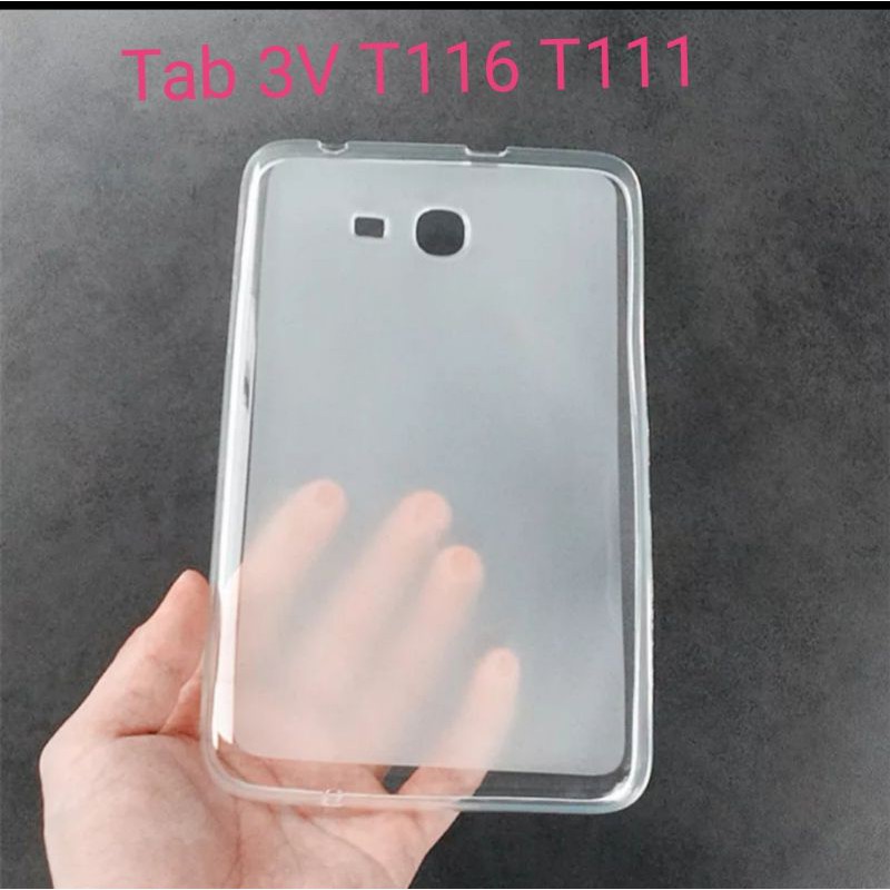 SAMSUNG Galaxy TAB 3 3V 3LITE Lite V T111 T116 T110 SM-T111 SM-T116 SM-T110 Case Silicon Softcase Ultrathin Casing Cover Jelly Silikon Soft Pelindung belakang Clear bening hitam tablet
