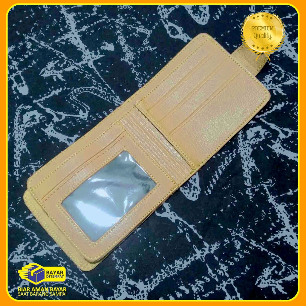 dompet lipat Pria distro pendek kancing grosir COD bahan PVC