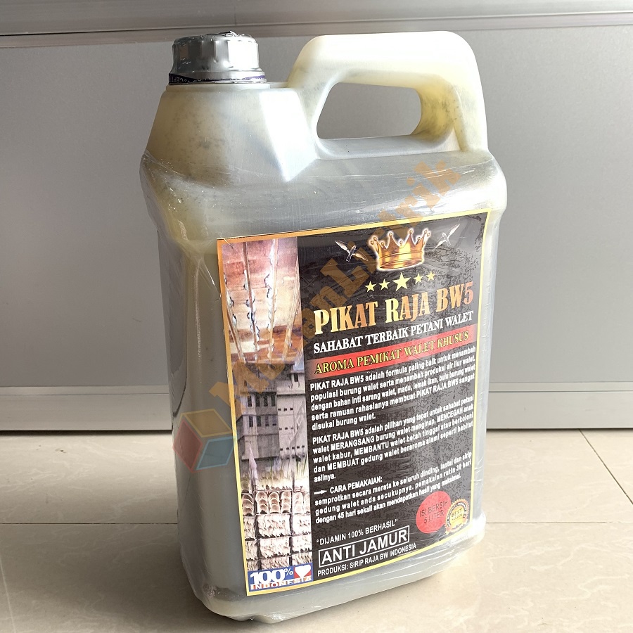 Pikat Raja BW5 Parfum Dinding Aroma Pemikat Walet Isi 5 Liter Anti Jamur Perangsang Walet