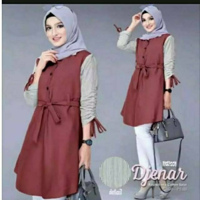 BAJU MURAH - DJENAR TUNIK - ATASAN WANITA - FASHION WANITA - TUNIK KEKINIAN - TUNIK TERLARIS -OUTFIT