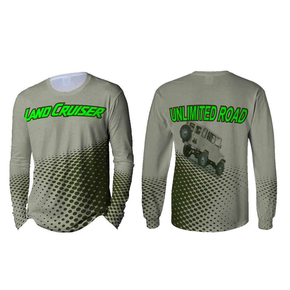 Kaos Pria Lengan Panjang Land Cruiser 3D Full Print 003