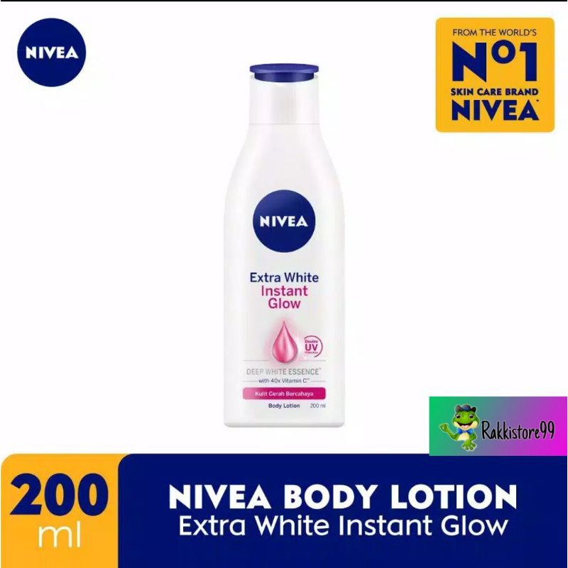 ❣️Rakkistore99❣️Nivea Body Lotion Extra White Instant Glow 200ml (100% Original)