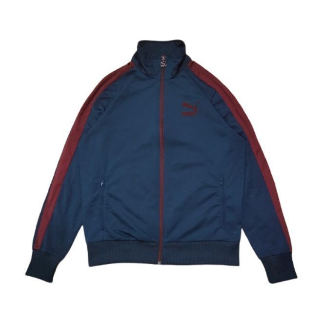 Jaket Puma Navy Tracktop Second Original Casual Sport Pria Size M
