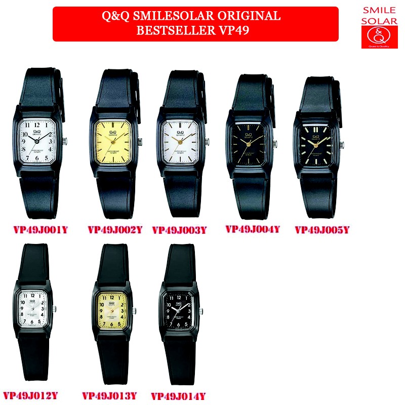 SALE Jam Tangan Wanita Classic Casual Business Rubber Analog Original Q&amp;Q QNQ QQ VP49 VP49J  Series