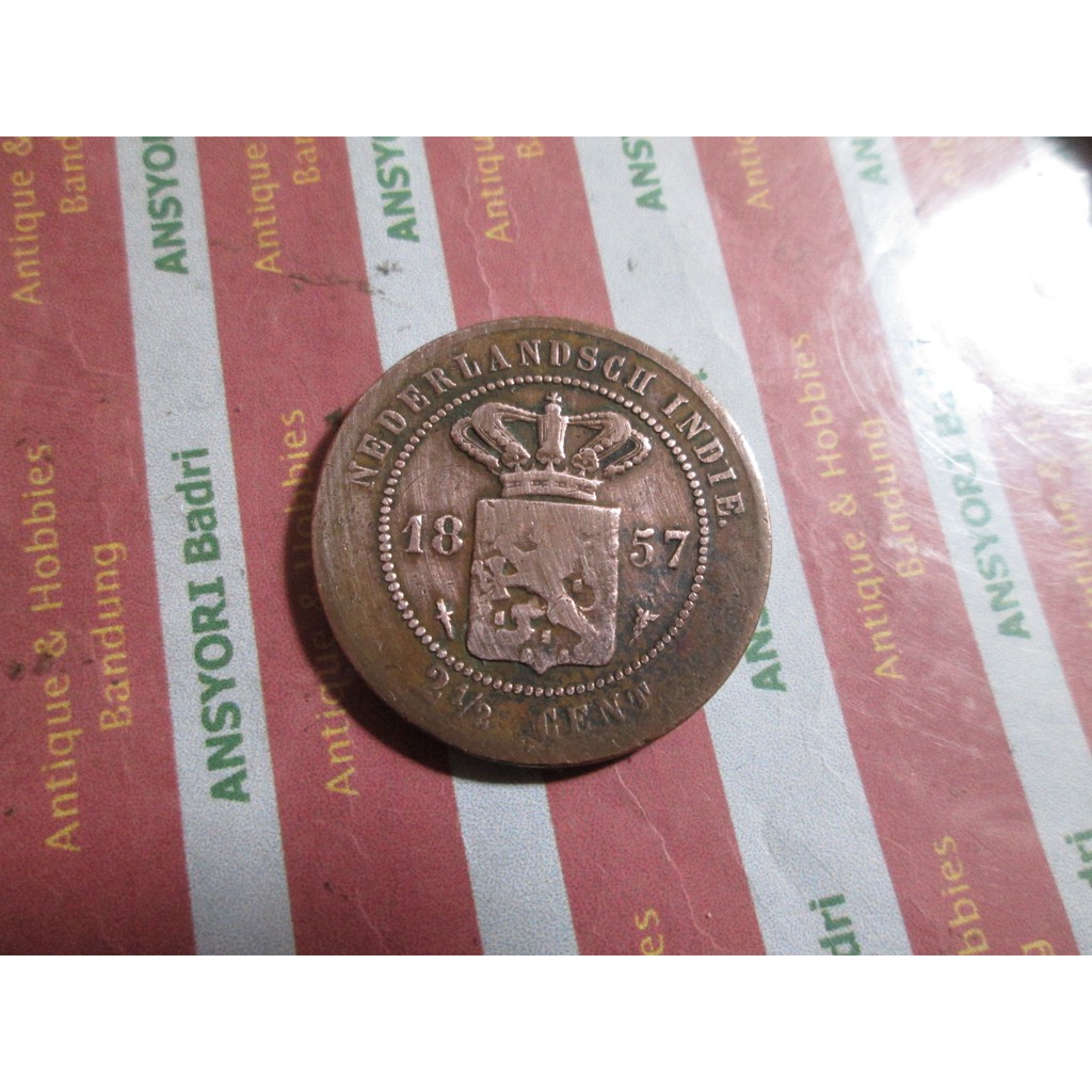 koin benggol 2.5 cent nederlandsch indie 1857 iklan i042