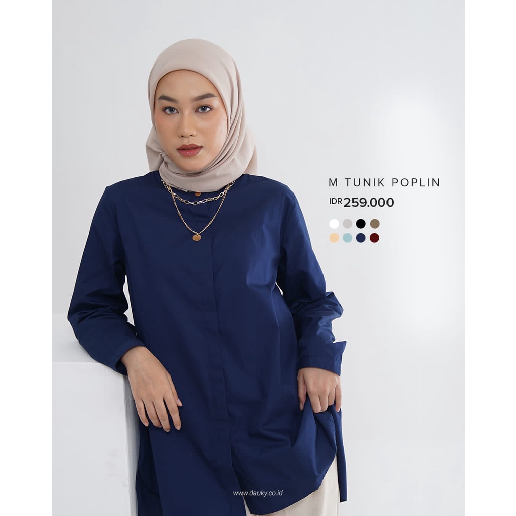 M tunic basic poplin / M tunic dauky / Kemeja polos / Atasan wanita / Atasan basic