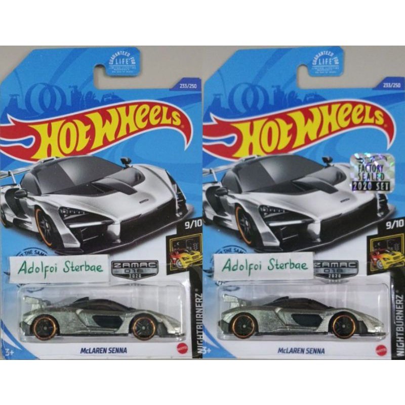 RK hotwheels hot wheels mclaren senna edisi 1/4 mile finals zamac factory sealed short card