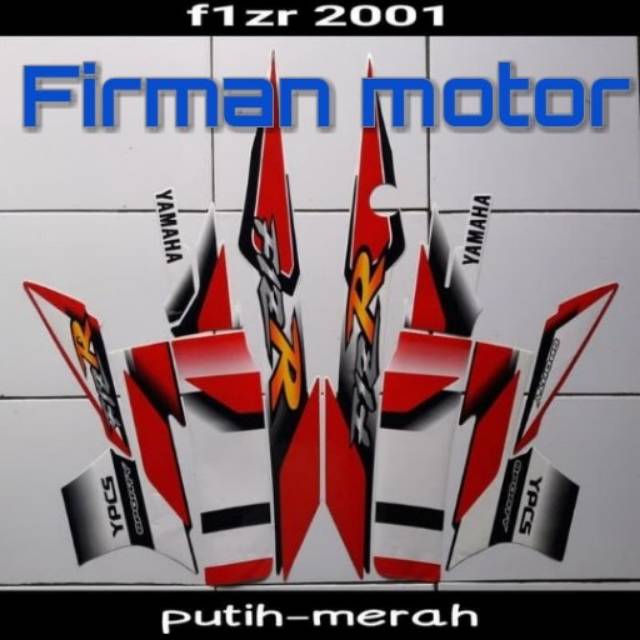Stripimg stiker list body fizr f1zr 2001 putih merah