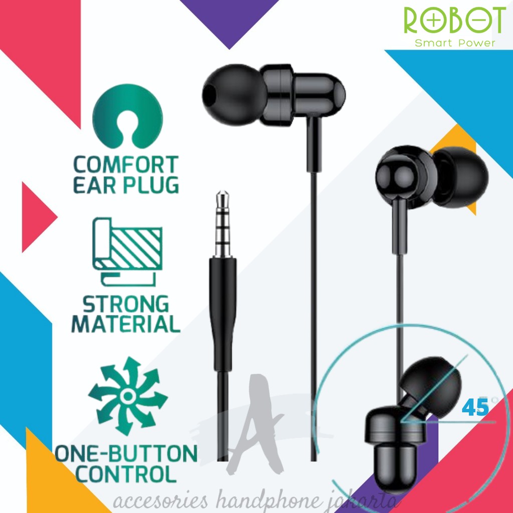 HEADSET / ERAPHONE ROBOT RE20 UNTUK IPHONE ATAU ANDROID original garansi 1 tahun