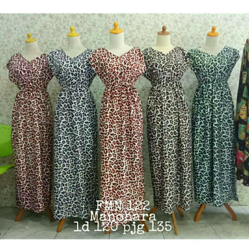 Daster Manohara Panjang Motif Macan Leopard