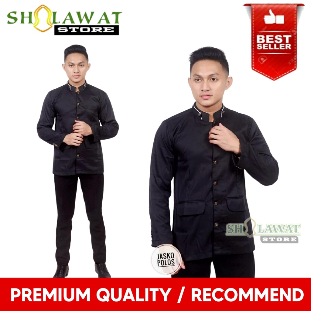 JASKO HITAM POLOS / BAJU KOKO MUSLIM HITAM / JAS KOKO POLOS / JAS KOKO HITAM POLOS / JAS HITAM / KOK
