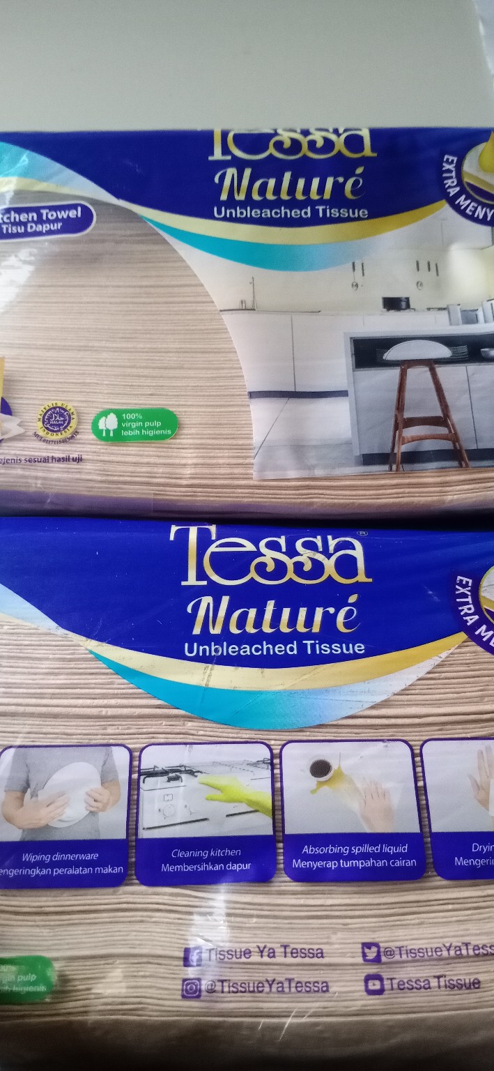 Tissue Tessa Nature Unbleached Kitchen Towel Tissue Untuk Dapur 150