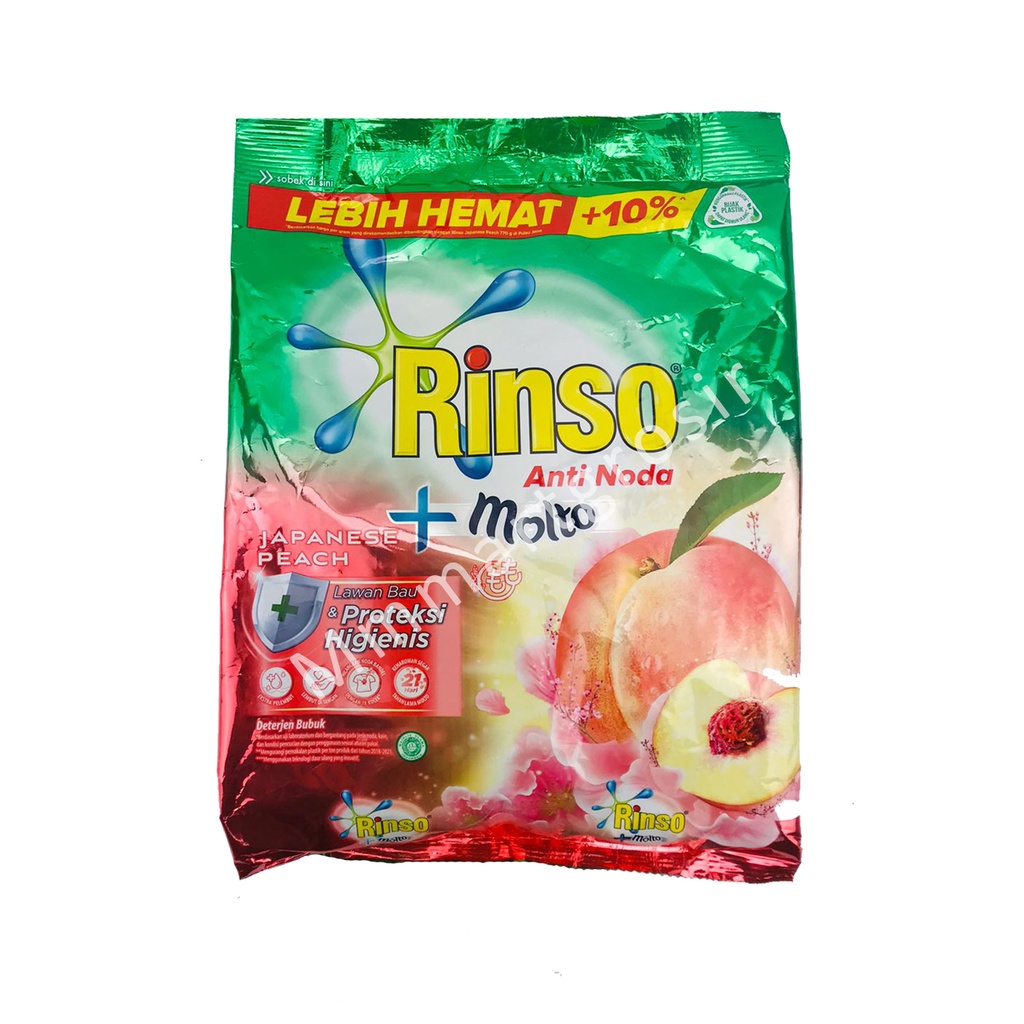 Rinso + Molto / Detergent Bubuk / Japanese Peach / Anti Noda 1.2kg