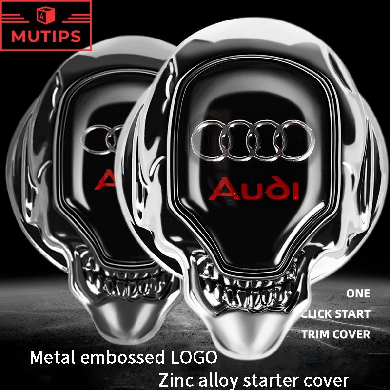 Cover Pelindung Tombol Start Stop Mesin Mobil Audi Bahan Zinc alloy Untuk B7 B8 B5 A6 C7 C6 Q7 Q3 RS3 A3 8l A1 Q5 TT mk2 A5 A4