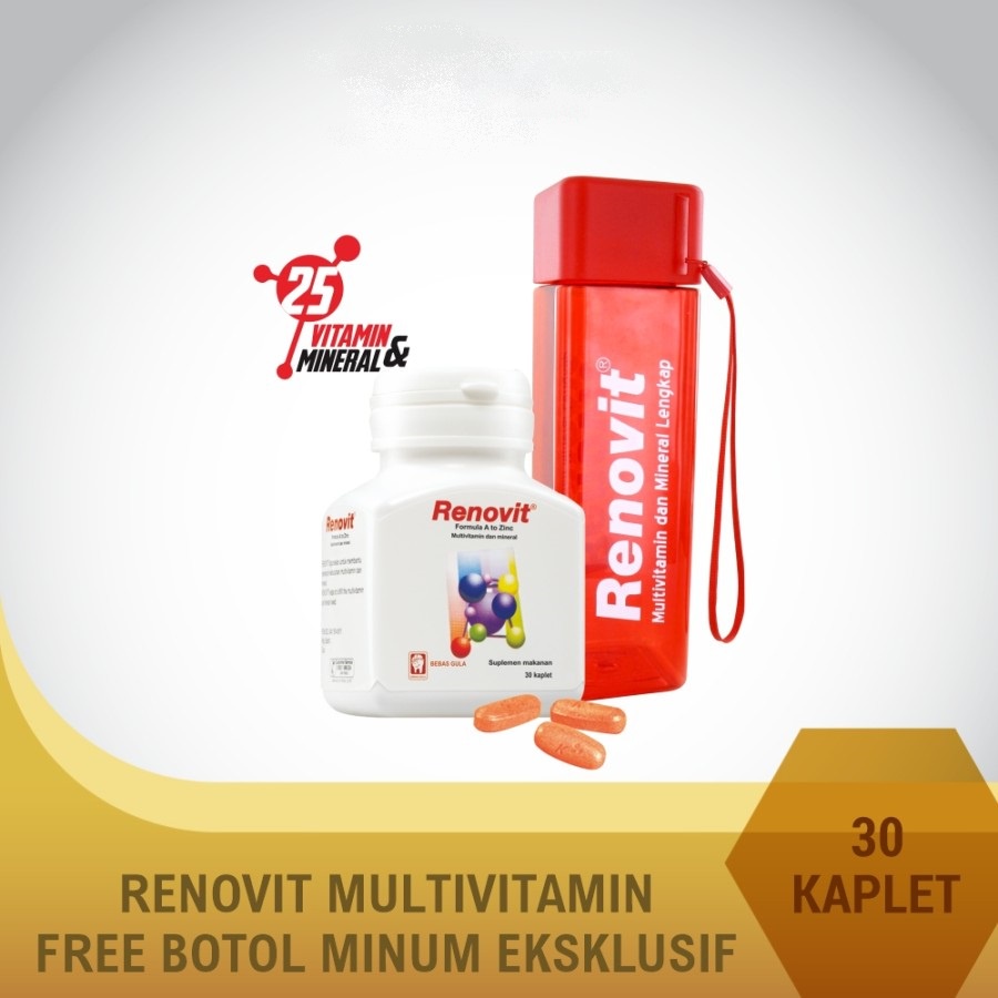 Promo RENOVIT Multivitamin dan Mineral RENOVIT GOLD Free Tumbler