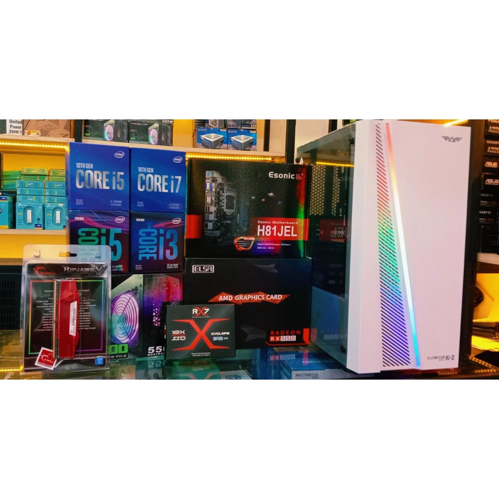 PC GAMING CORE I7 4770 / RAM 16GB /SSD 512GB/VGA RX550 4GB/CASE GAMING