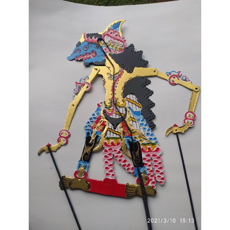 wayang kulit kertas mainan SABRANGAN BIRU ukuran standar pentas pedalangan