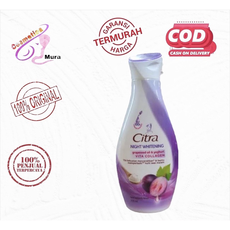 [ lotion Night ] citra handbody lotion night nourish - handbody Citra night 230 ML - citra lotion malam