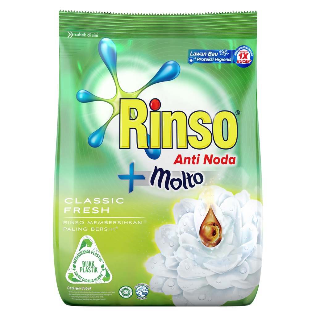 RINSO BUBUK ANTI NODA + MOLTO 770GR