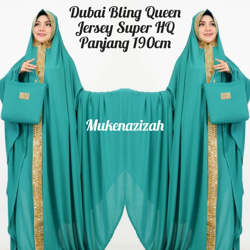 Mukena Dubai Bling Tanpa Lengan Import Terbaru dan Best Seller kualitas Premium bahan Spandek Sutra