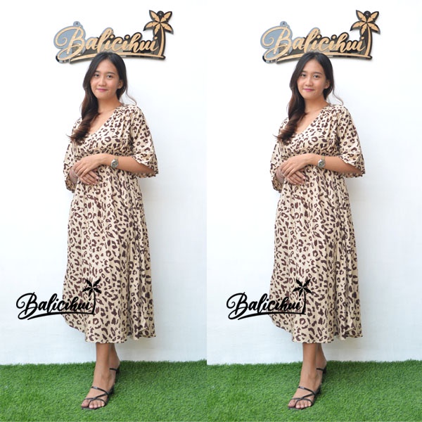 Balicihui Dress Moza Lengan Dress Wanita Dress Busui Dress Menyusui Dress Bali Long Dress Kasual