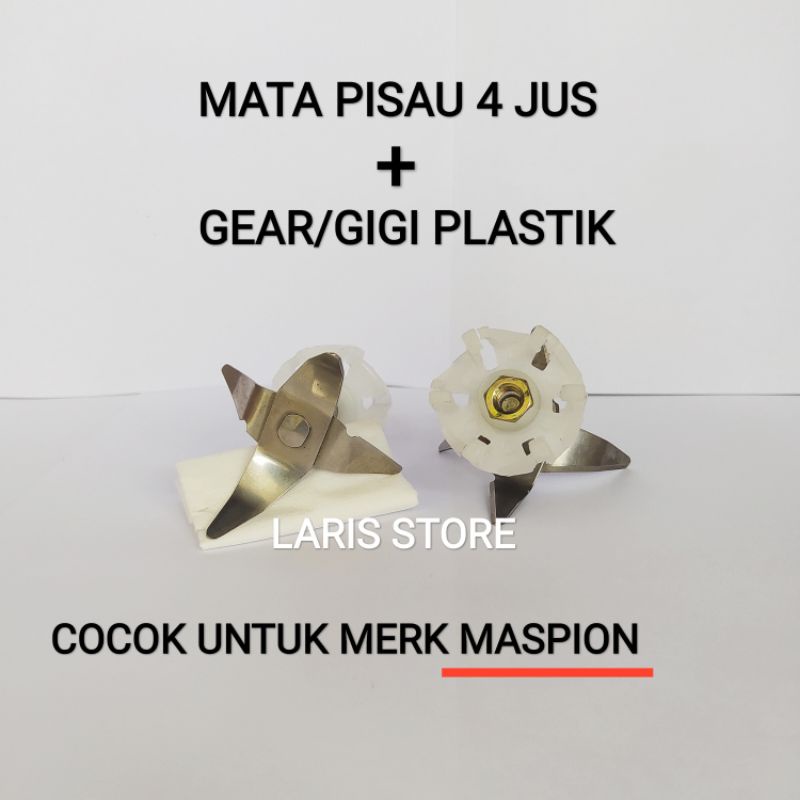 Mata Pisau 4 Jus + Gear Gigi Plastik Blender Maspion