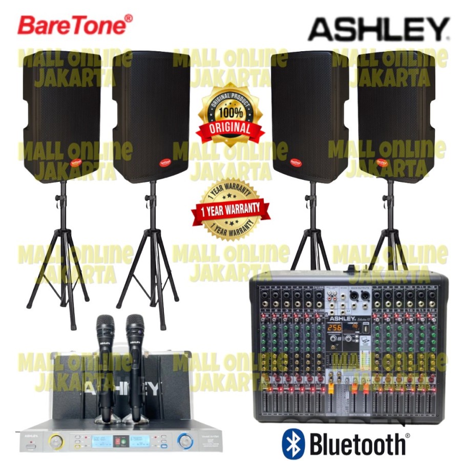 Paket 4 Speaker aktif Baretone 12 inch 12Hd ashley selection 12