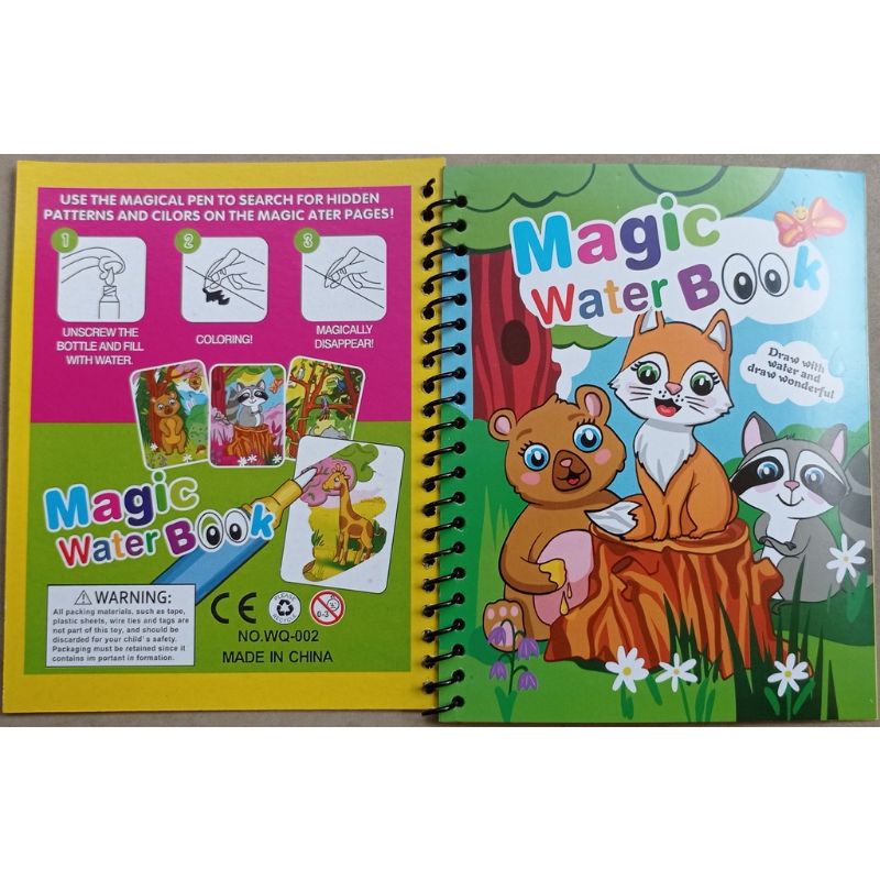 Buku Gambar Mewarnai Magic Water Book | Magic Water Pen Buku Warna