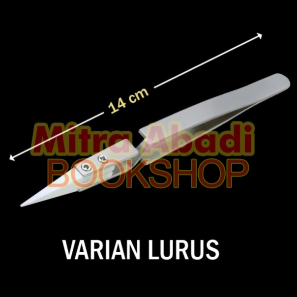 Pinset Reverse Keramik / Tweezer Ceramic Coil Gear Lurus SS Authentic