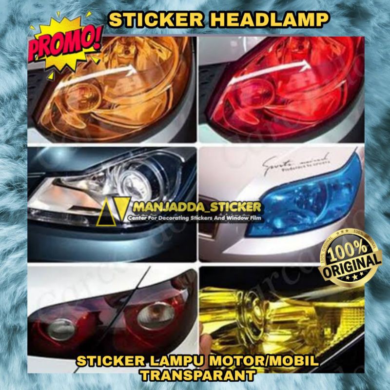 Stiker skotlet lampu / sticker headlamp / stiker transparan