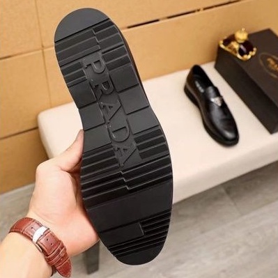 pantofel pria sepatu formal lv cowok hitam mirror quality kulit terbaru