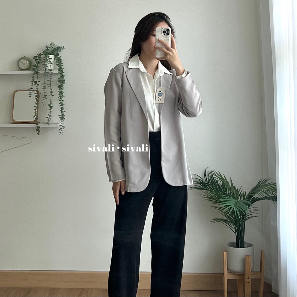 SIVALI Jane Blazer 2048 - Korean Blazer Wanita Lengan Panjang - Outer Blazer - Blazer Kerja