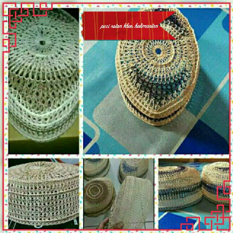 peci rotan khas kalimantan