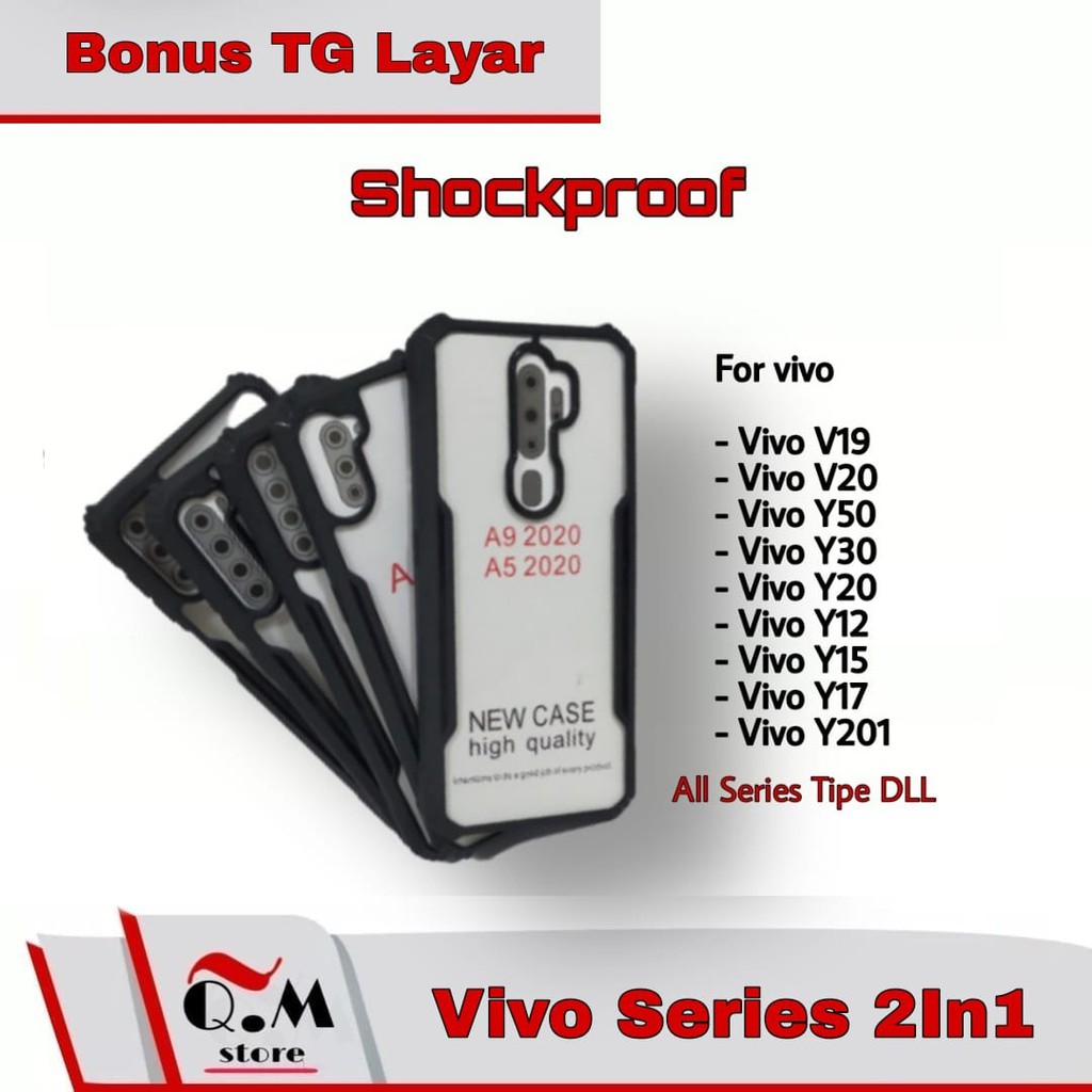 Case Vivo Y36 5G / Y36 4G V19 / V20 / Y30 / Y20 / Y50 / Y12 / Y15 / Y17 / Y20i Airbag Shockproof Transparent